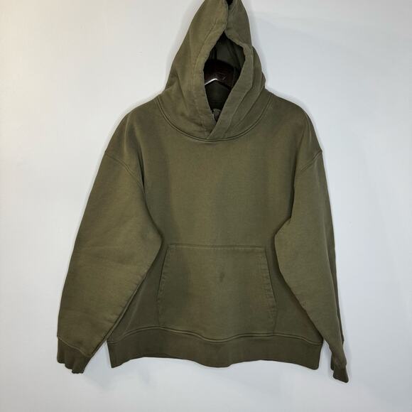 FRAME MEN’s Hooded Zip-Collar Sweatshirt Green Men's XL - Picture 2 of 13